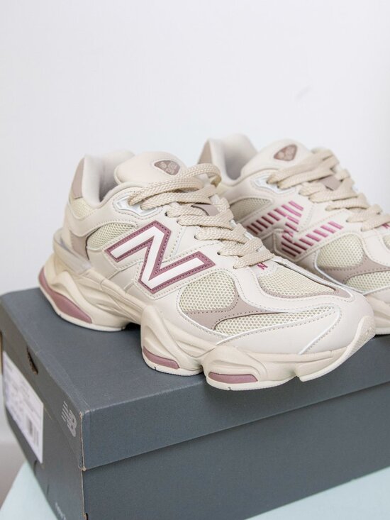 New Balance Shoes - New Balance 9060 Beige Pink Sneakers Womens Size 6.5 B Chunky Lifestyle Shoes U9